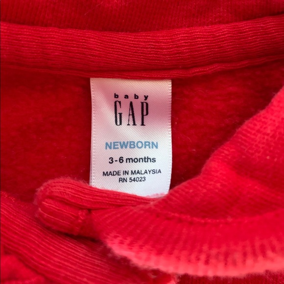 Baby GAP Set of Red Striped Sweat Pants and Jacket - Picture 4 of 8